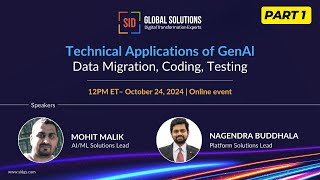 GEN AI Webinar  Data Migration Development and Integration  Part 1 [upl. by Ashti]