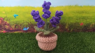 Fiori di Lavanda ad Uncinetto Tutorial 💜 Flor Lavanda Crochet 💜 Crochet Lavender Flower 💜💜 [upl. by Ettenyar626]