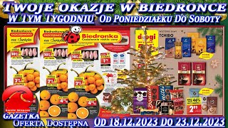 Biedronka Nowa Gazetka Promocyjna Od poniedziałku 18122023 W Tym Tygodniu Twoje Okazje w Biedronce [upl. by Maiah]