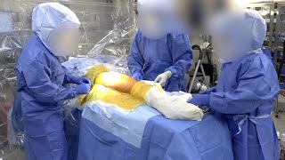 Prep and Drape for Total Hip Arthroplasty [upl. by Nosdrahcir881]