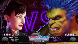 eSo Blade Chun Li vs BiGT Blanka Street Fighter 6 [upl. by Kentigerma]