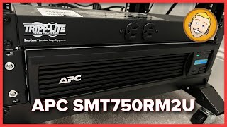 APC SMT750RM2U Smart UPS on my shallow server rack [upl. by Polito]