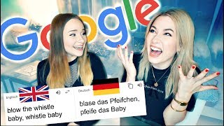 GOOGLE ÜBERSETZER CHALLENGE mit meiner SCHWESTER  Sonny Loops [upl. by Nawek229]