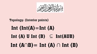 lec 5 Int IntAInt A ll Int A U Int B ⊆ Int AUB ll Int A⋂B Int A ⋂ Int B [upl. by Chinua55]