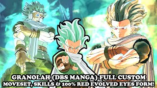 DLC Granolah All NEW Skills  Red Evolved Eyes Form DBS Manga The Cerealian Dragon Ball XV2 Mods [upl. by Aihsyla908]