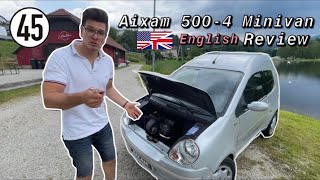 Aixam 5004 Minivan Review Car Presentation English [upl. by Begga]