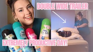 A PRODUCTIVE DAY IN THE DOUBLE WIDE Day in the life of a mom amp wife  mobile home living [upl. by Einra]