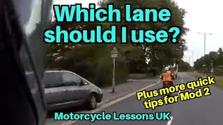 Which lane should I use Plus more tips for DAS Module 2 motorcycle test [upl. by Arrait]