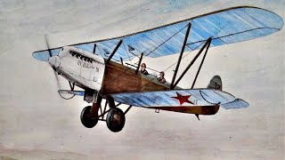 Biplano de reconhecimento e bombardeiro leve Polikarpov R5 [upl. by Aytnahs]