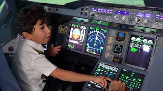 6YearOld Genius Kid Becomes Etihad Airways Pilot for a Day [upl. by Horace]