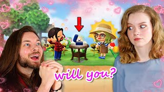 I Asked My Girlfriend to MARRY ME in Animal Crossing [upl. by Ailehs936]