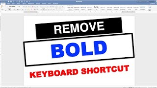 How To Remove Bold on Keyboard  Unbold Letters or Text [upl. by Odnam]