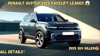 Renault Duster 2025 Facelift Leaked 😱  All Details  SUV Killer 🔥 [upl. by Ueih]