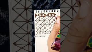 Make box design in mehndi in the right and simple way 😍 mymehndiworld subscribemychannel viral [upl. by Dunton]