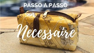 Necessaire com canto caixa de leite  Passo a Passo [upl. by Ahsats]