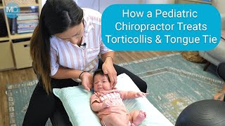 Baby Gets Neck Adjustment for Torticollis and Help For Tongue Tie How to do the GUPPY HOLD [upl. by Nsaj145]