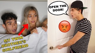 CHEATING WITH THE DOOR LOCKED PRANK ON TWIN BROTHER [upl. by Regan]