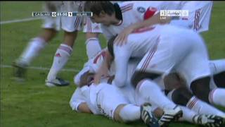 Rodney Strasser Goal on Cagliari  06012011 [upl. by Ahsienak109]