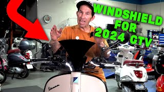 Cuppini Windshield Options That Will Fit the New 2024 Vespa GTV 300 HPE [upl. by Lach]