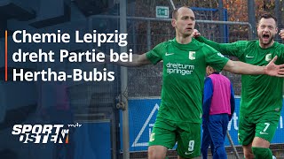 Chemie Leipzig dreht Partie bei HerthaBubis  Sport im Osten  MDR [upl. by Rosamond947]