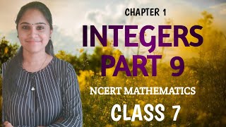 INTEGERS  PART 9  CHAPTER 1  CBSE MATHEMATICS SOLUTIONS FOR CLASS 7 IN MALAYALAM [upl. by Elna]