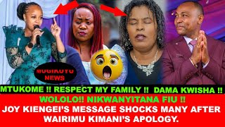 FINALY JOY KIENGEI KWIYUMIRIA NA KUHEYANA MUKANA THUTHA WA WAIRIMU WA KIMANI KU APOLOGIZE LIVE [upl. by Bunting222]