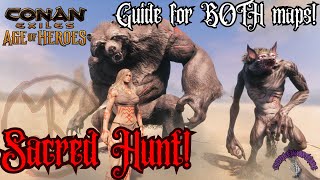 Sacred Hunt Event Guide  Conan Exiles  BOTH maps [upl. by Hutson]