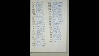 Roman numbers from 701 to 800Roman Sankhya PranaliRoman Ginti 701 se 800 takRoman numerals [upl. by Fitting]