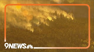 RAW Pearl Fire forcing wildfire evacuations in Larimer County Colorado [upl. by Michiko719]