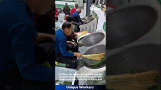 The process of frying tea leaves in china  The workers do their job perfectly  machine shorts [upl. by Mcknight]