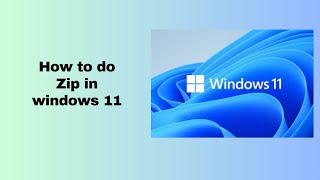 How to do Zip in windows 11 [upl. by Labotsirhc134]