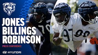 Jones Billings Robinson on depth chart and getting reps  Chicago Bears [upl. by Tomchay]