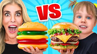 Gummy Food Vs Real Food Challenge [upl. by Eivi431]