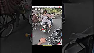 Cute girl Want A Ride with my sports bike🥰shorts bike rider cutegirl reaction sportsbike bmw [upl. by Nwahsd395]