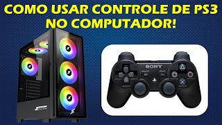 COMO USAR CONTROLE DE PS3 NO PC PARA JOGAR POR CABO TUTORIAL [upl. by Holmun]