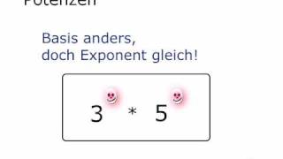 Mathe Video Rechnen mit Potenzen [upl. by Brindle771]