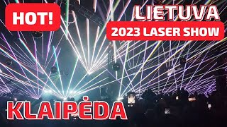 Klaipėda lazerių šou 2023 Laser show New Year [upl. by Nyliahs]