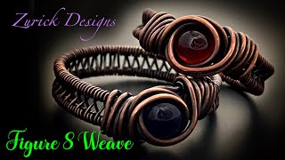 Wire Wrapped Ring Tutorial Figure 8 Weave Cabochon Ring [upl. by Matthei577]