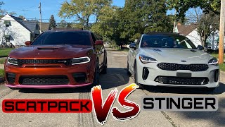 2019 KIA STINGER GT2 VS 2021 DODGE CHARGER SCAT PACK WIDEBODY [upl. by Yralih]