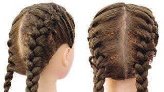 How To Double Dutch Braid  Hair Tutorial [upl. by Eselrahc]