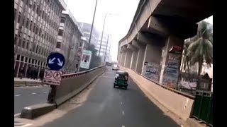 Dhaka City Drive 49  Rajarbag to Rampura via Moghbazar Flyover [upl. by Llerahs]