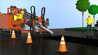 Horizontal Directional Drilling Installation Animation [upl. by Nosemaj]