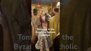 Tonsuring in the Byzantine Catholic tradition easterncatholic catholicchurch [upl. by Arielle]