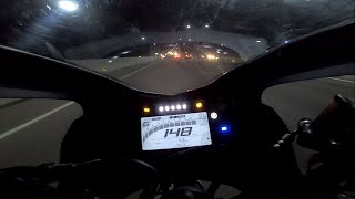 2023 Yamaha R15 V4 PURE SOUND  NIGHT TOPSPEED [upl. by Otsugua]