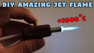 DIY free gas torch  Welding Gun  How to make jet flame [upl. by Airdnaxila]