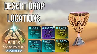 Desert Drop Locations  Easy LOOT Trick  SCORCHED EARTH  ARK Survival Ascended [upl. by Ayikin135]