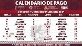 CALENDARIO DE PAGOS PENSION BIENESTAR ADULTOS MAYORES NOVIEMBRE 2024 😁 ADELANTARON PAGOS [upl. by Court777]