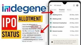 😥indegene ipo allotment status  how to check indegene ipo allotment status  indegene ipo revoked [upl. by Burnside]