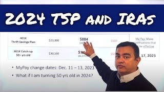 2024  Maximum TSP401k and IRA contributions [upl. by Brandise128]