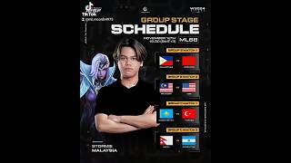 IESF 2024 MLBB Male Matches Schedule mobilelegends mlbb ml shorts philippines malaysia india [upl. by Tanah480]